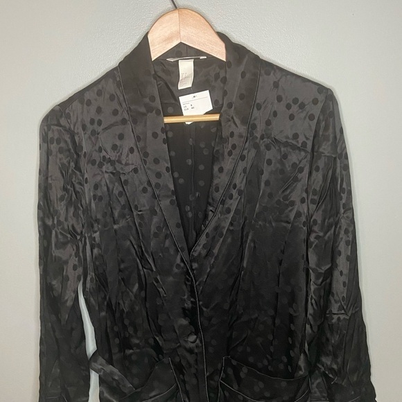 NWT H&M Jacquard-Weave Polka Dot Blazer - Picture 4 of 8